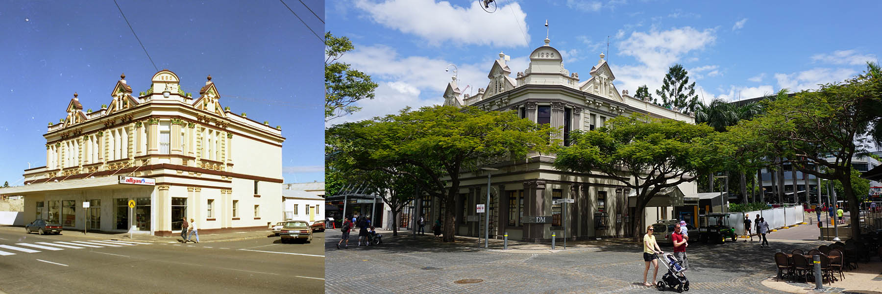 Allgas House (Corner Stanley & Ernest Street) 1985 and 2015