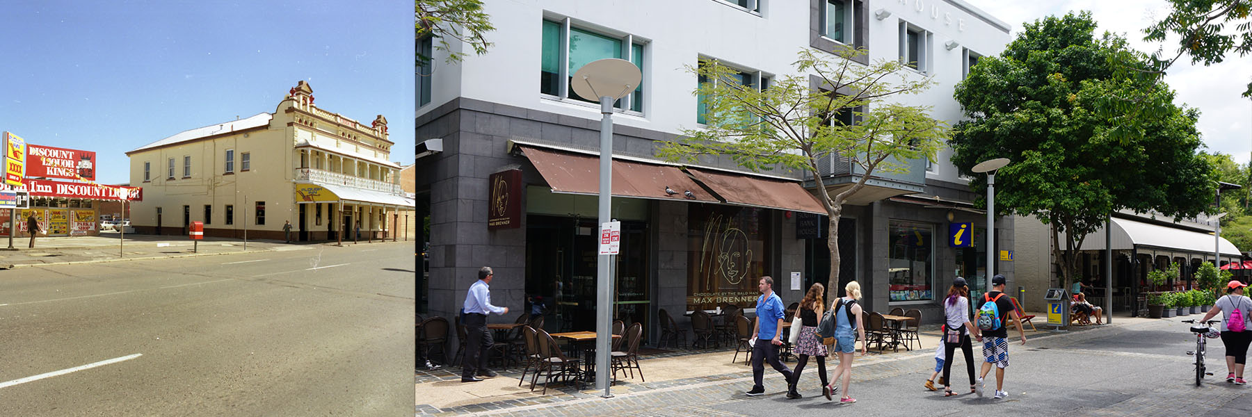 The Plough Inn (Corner Stanley & Ernest Streets) 1985 and 2015